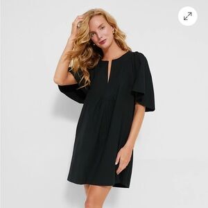 Tuckernuck Pomander Finley Flutter Black Dress with Flutter Sleeves
